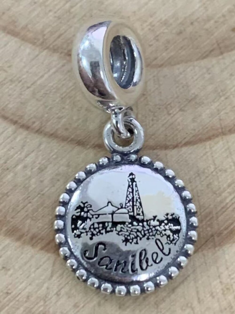 Pandora Sanibel Beach Florida Exclusive Dangle Charm, S925 Silver Jewelry